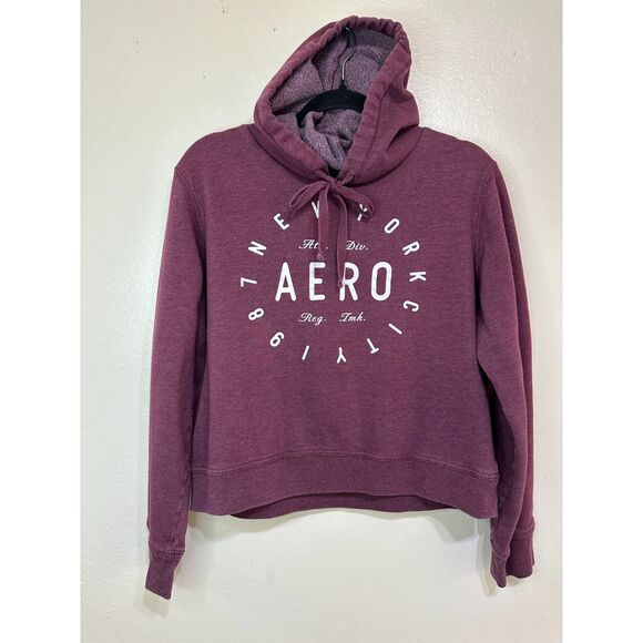 Aeropostale Women's Large Logo Cropped Hoodie Size L - Picture 1 of 3